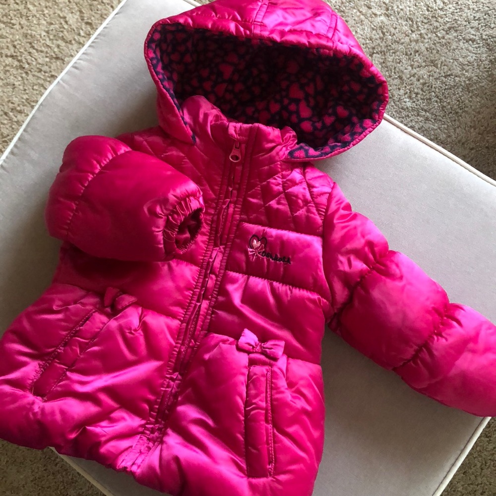 Oshkosh winter puffer coat pink 18